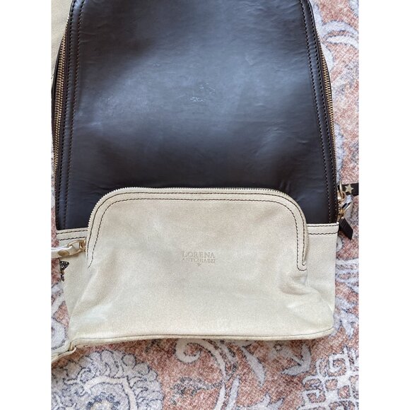 Lorena Antoniazzi Brown Backpack Suede Detail Luxury Bag main image 5